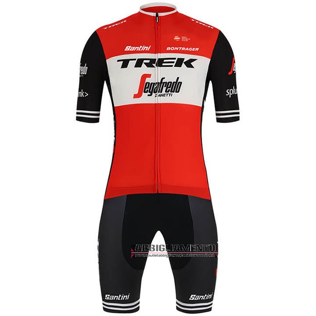 Abbigliamento Trek Segafredo 2019 Manica Corta e Pantaloncino Con Bretelle Rosso Bianco - Clicca l'immagine per chiudere